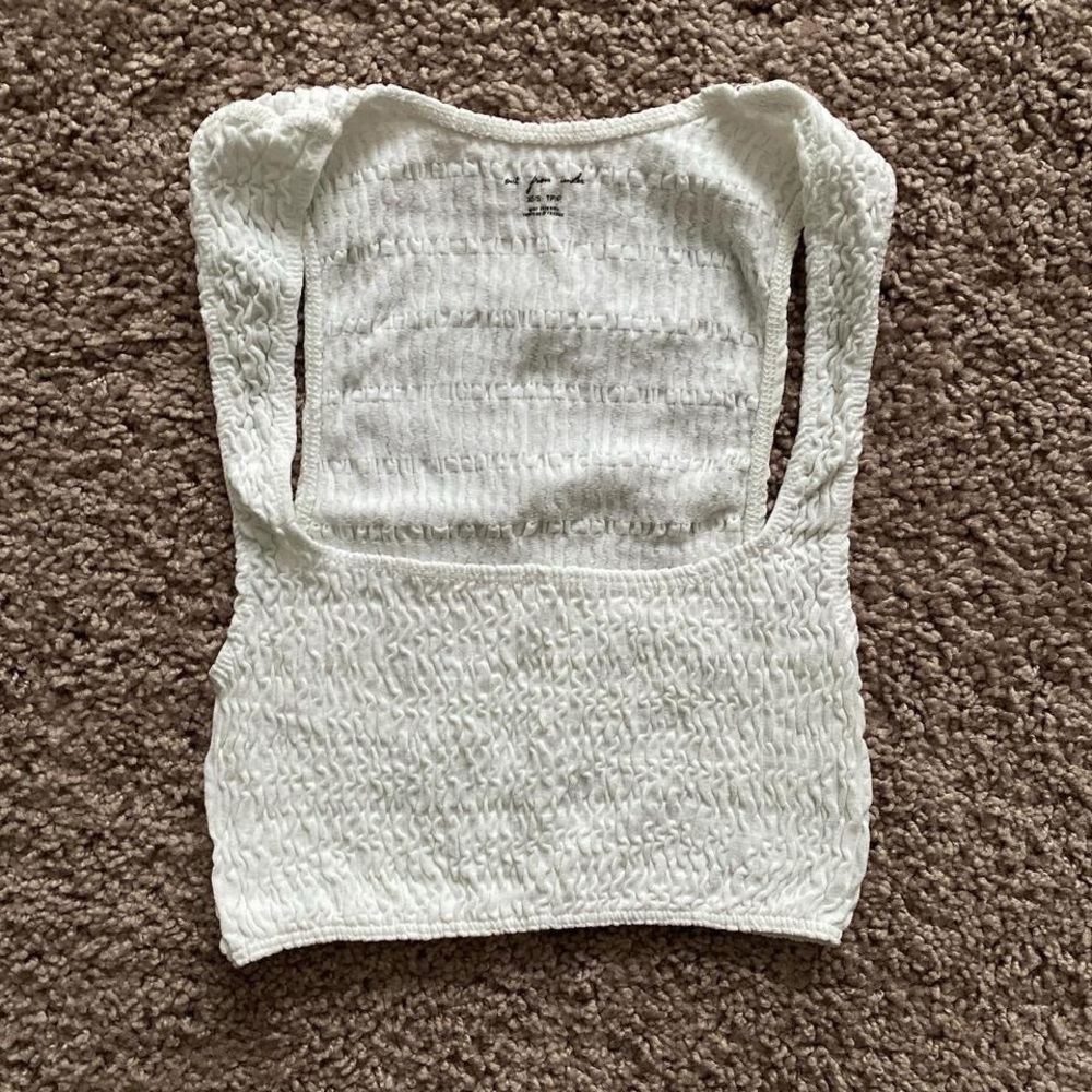 ‼️SOLD‼️ Urban Outfitters White Textured Crop Top